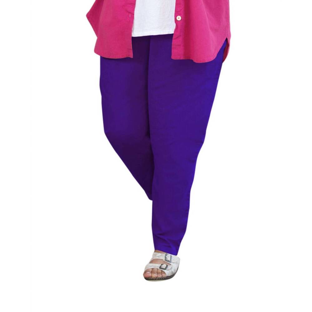 NEW ON THE PLUS SIDE tailored stretch twill pants - plus size in acai
